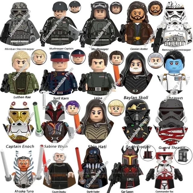 Figuras de acción de bloques de construcción de Star Wars de Hot Toys, soldados clon Mudtrooper, Mace Windu, Darth Vader, Yoda, minifiguras, juguetes para niños