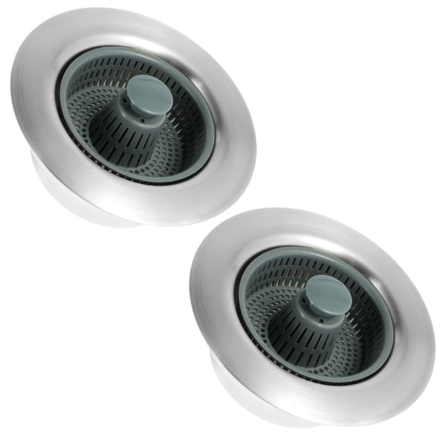 2Pcs Évier de Cuisine Drain Filtre Évier en Métal Filtre Résistant à la Chaleur Évier Bouchon Anti-Clog Résidu Alimentaire Filtre Receveur Alimentaire Panier Réutilisable pour Évier de Cuisine