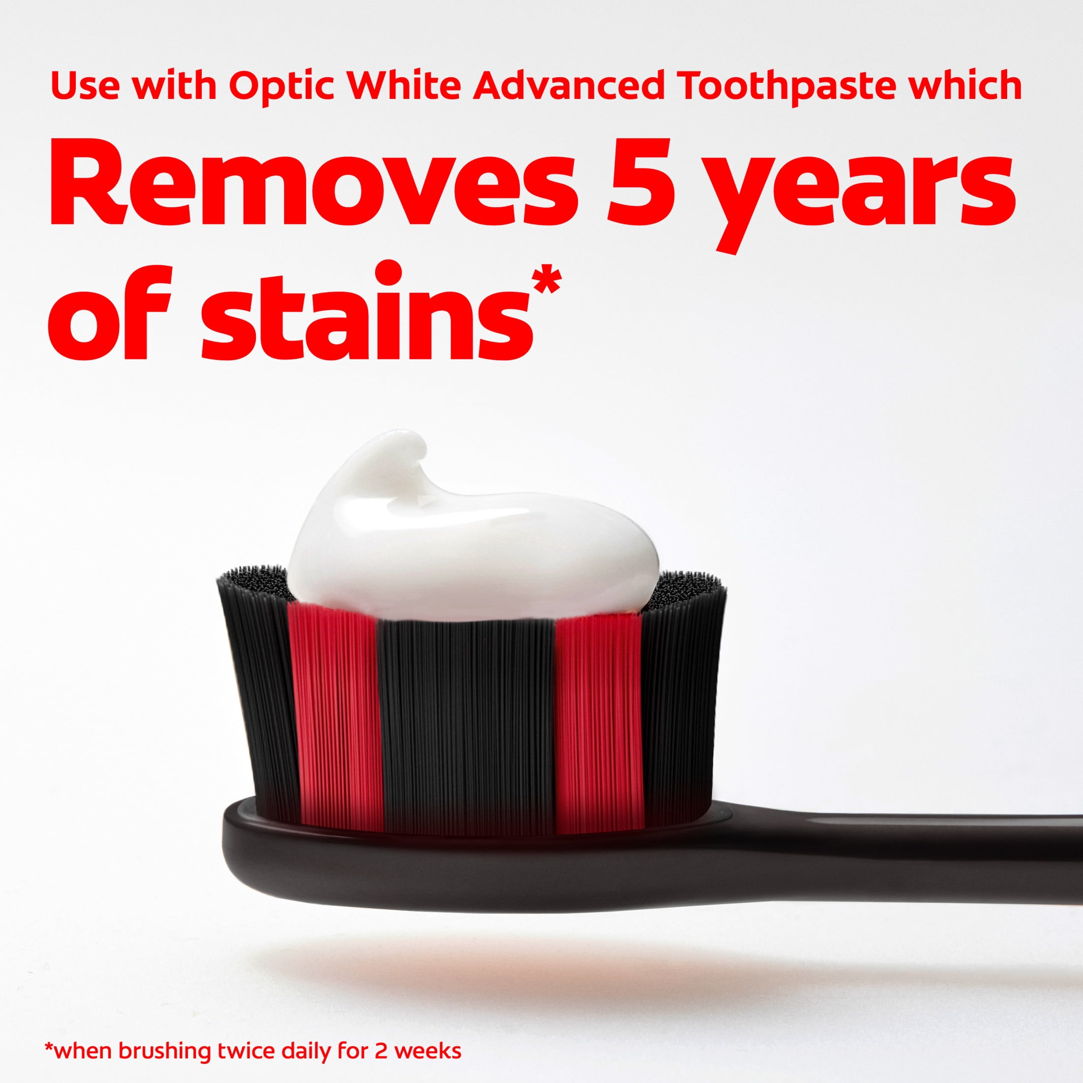 Colgate Optic White Charcoal Soft Toothbrush for Adults, 1 Pack