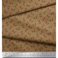 thumbnail image 2 of Soimoi Poly Georgette Fabric Dot,Leaves & Cherry Fruits Print Fabric by Yard 52 Inch Wide, 2 of 3