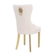 thumbnail image 3 of Simba Gold 2 Piece Dinning Chair Finish with Velvet Fabric in Beige, 3 of 8
