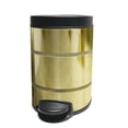 thumbnail image 1 of NU Steel STP-8065G 5 Liter Stainless Steel Step Garbage Trash Can with Lid, Gold, 1 of 1
