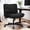 Black, variant on Hforesty Cross Legged Office Chair with Wide Seat & Flip-up Arms, Rolling Wheels for Home, Office, Vanity, Green