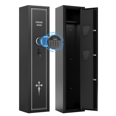 KAER 2-3 Gun Safe Assembled Rifle Safe for Multi-Function Quick Access Gun Cabinet with Pistol Pocket for Home