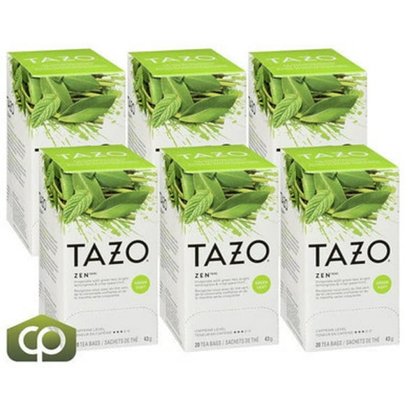 Tazo Tea Bag Green Zen 1.4 oz/20 CT (6/Case) Perfect for Mindful Moments