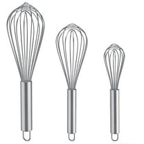 Whisks for Cooking, 3 Pack Stainless Steel Whisk for Blending, Whisking, Beating and Stirring