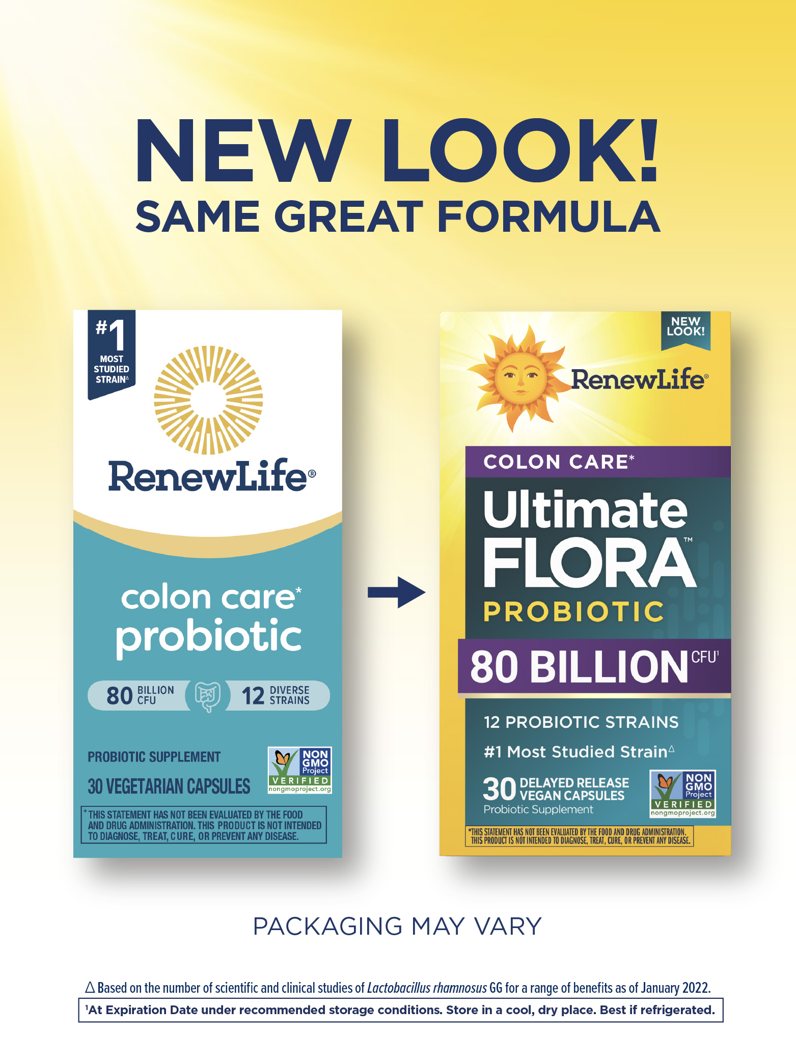 Colon Care Ultimate Flora Probiotic | 80 Billion CFU | 30 Vegan Capsules | by Renew Life
