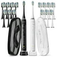 thumbnail image 4 of AquaSonic Elite Duo Rechargeable  Electric Toothbrush Set – ADA Accepted, 5 Modes, 2 Travel Cases, 16 Brush Heads (Black/White), 4 of 10