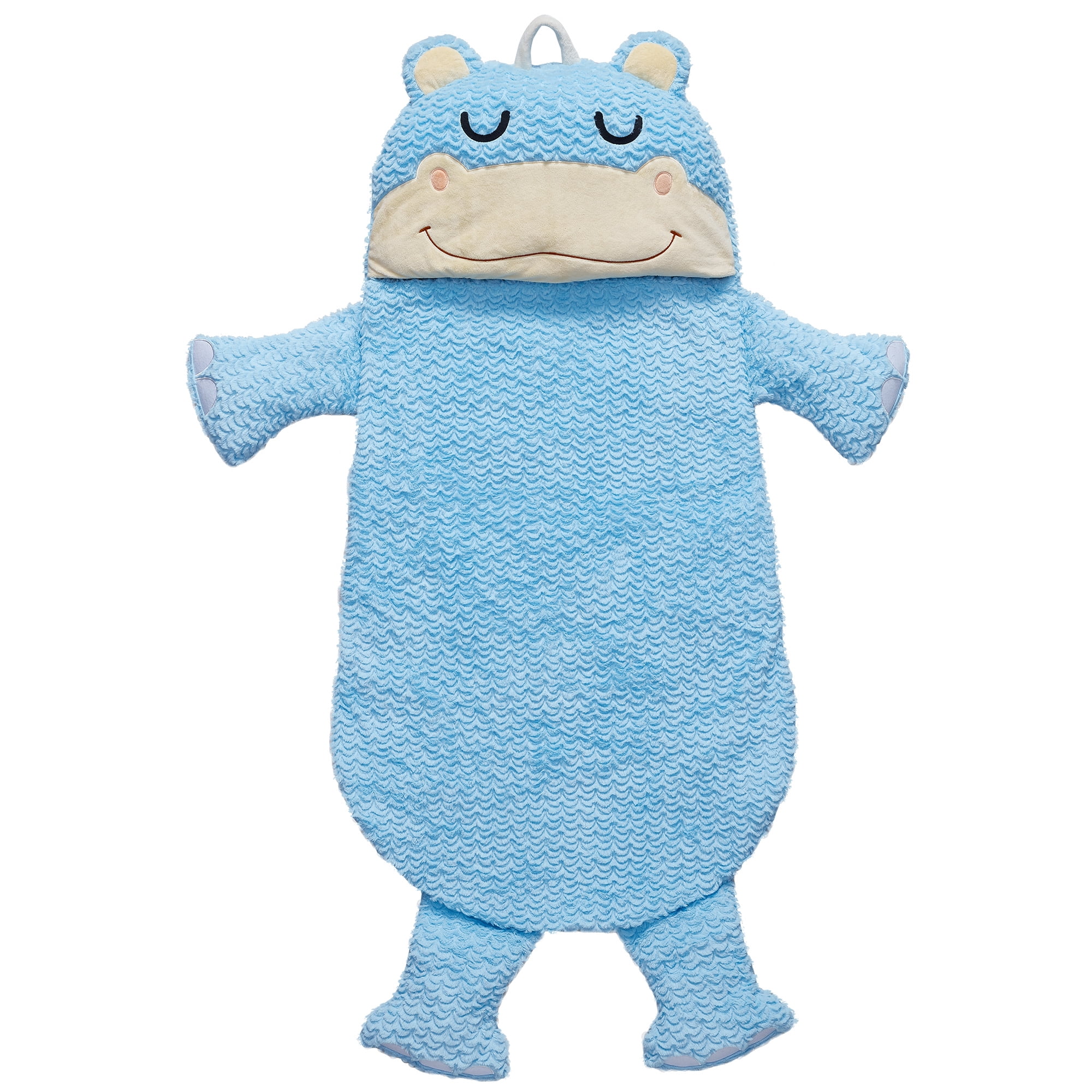 Fantasy Fields Kids Hippo Sleeping Bag, Pajama Party for Sleepovers, Blue