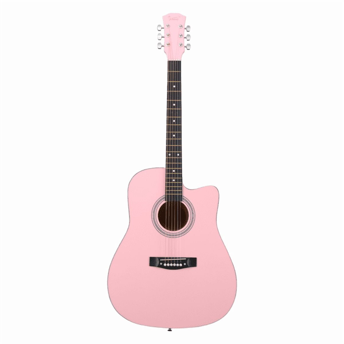 41in Dreadnought Barrel-shaped Cutaway Acoustic Guitar, Pink