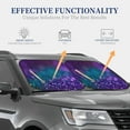 thumbnail image 4 of Gaeub Purple and Green Glitter Foldable Auto Sun Blocker Visor, Sunshade for Car Front Window, Keeps Your Vehicle Cool - Large, 4 of 7