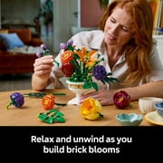 LEGO Botanicals Flower Arrangement Artificial Flowers Building Set - Wedding Decor for Table Display - Gift for Wedding, Bridesmaid - Unique Bouquet for Adults, Ages 18+ 10345