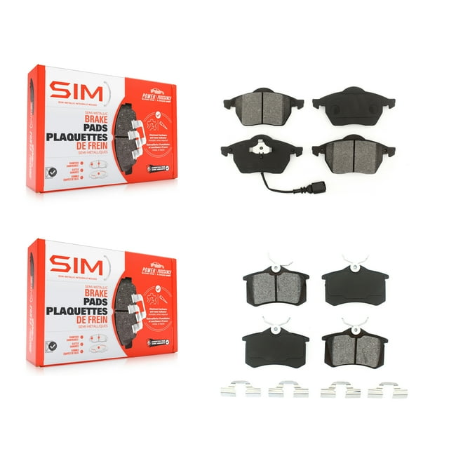SIM Front Rear Semi-Metallic Brake Pads Kit for Car Volkswagen Beetle Jetta Golf Passat KSM-100297