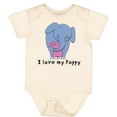 thumbnail image 3 of Inktastic I Love My Poppy Elephant Blue Pink Girls Baby Bodysuit, 3 of 5