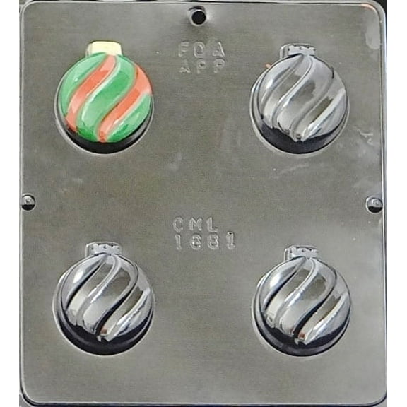 1681 Christmas Ornament Bulb Oreo Cookie Chocolate Candy Mold