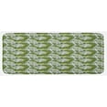 thumbnail image 1 of Green and White Kitchen Mat, Abstract Calla Lily Flowers in White with Green Leaves, Plush Decorative Kitchen Mat with Non Slip Backing, 47" X 19", Olive Green Sage Green, by Ambesonne, 1 of 1