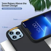 Entronix Silicone Soft Case Designed for iPhone 13 Pro Max Shockproof Durable Slim Fit, Black