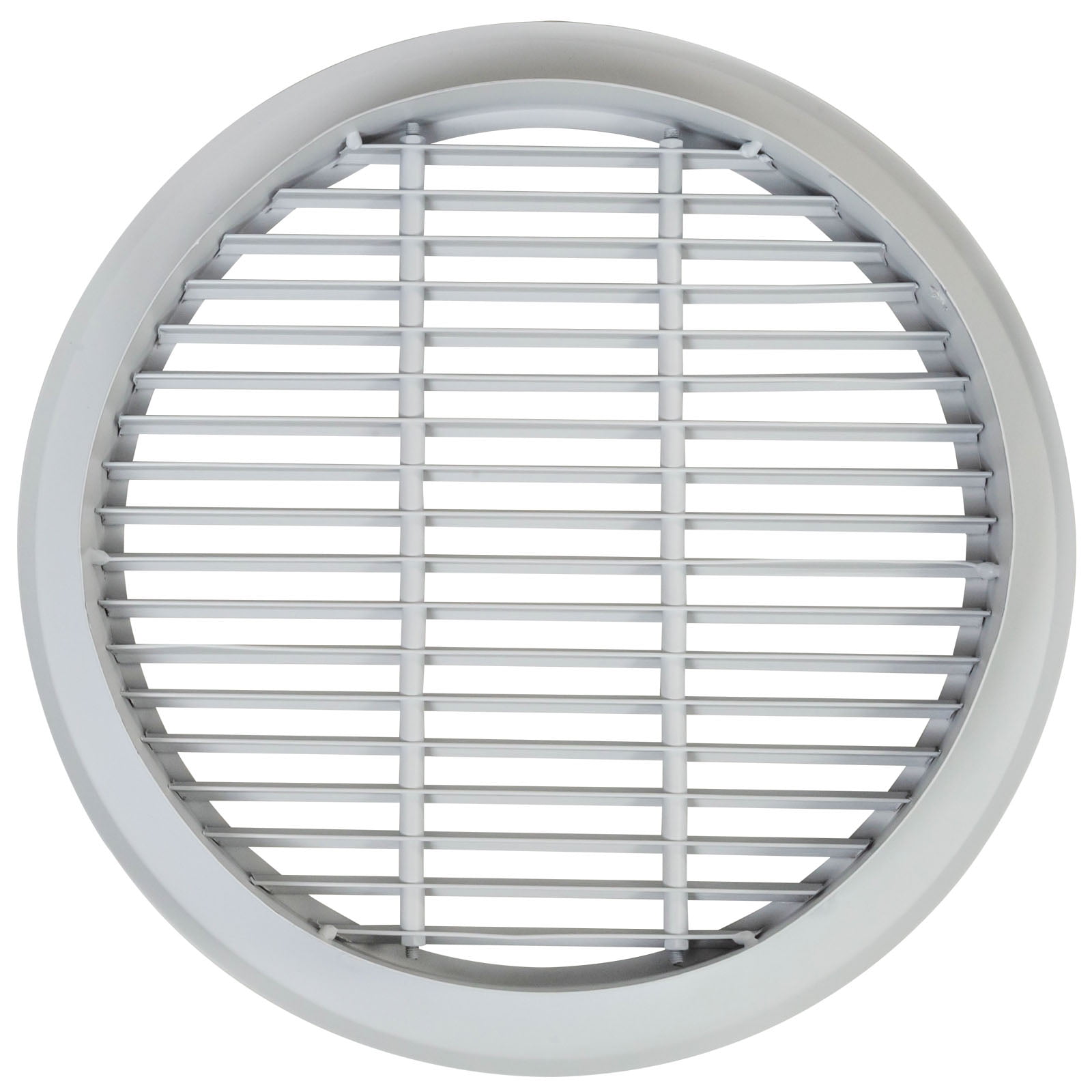 Round Ceiling Diffuser 8 Inch Neck Size for Bathroom Kitchen Garage Duct Ventilation Use for Ceiling & Walls HVAC White Gable Grille Aluminium Register Circular Outlet Roofing Soffit Vent
