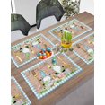 thumbnail image 3 of Easter Placemats Set of 6, Easter Eggs Bunny Gnome Wood Grain Placemat for Dining Table Decorations, Blue Check Plaid Place Mats, Spring Table Mats for Kitchen Dinner Seasonal Holiday Party Decor, 3 of 6