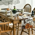 thumbnail image 3 of Sm:)e Bat Cross Pumpkin Ghost Halloween Table Runner 13 x 60 Inch, Sensonal Kitchen Dining Table Decor for Home Party, 3 of 7