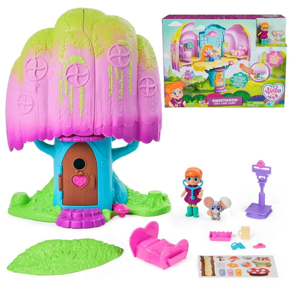 Vida The Vet Vet Clinic Treehouse Playset con figuras de acción Muebles y accesorios para casa de muñecas Juguetes para niños para niñas y niños de 3 años en adelante