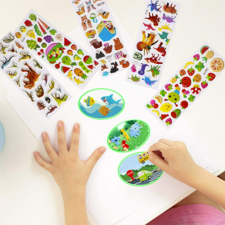  24 Sheets(500+) 3D Puffy Stickers for Toddlers Kids
