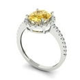 thumbnail image 2 of Clara Pucci 14K White Gold 2.27ct Citrine Halo Ring for Women, 2 of 7