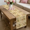 thumbnail image 6 of Easter Rabbits Table Runner 72 Inches Long for Kitchen Dining, Spring Yellow Flowers Country Plants Yellow Dresser Scarf Farmhouse, Dining Table Decorations for Wedding/Parties, 14 x 72 In, 6 of 8
