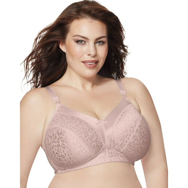 Just My Size Women`s Satin Stretch Wirefree Bra - Best-Seller, 44B,  Rosewood 