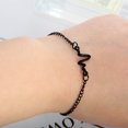 thumbnail image 4 of UDIYO Simple Unisex Electrocardiogram Charm Adjustable Bracelet Couple Wrist Jewelry, 4 of 7