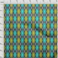 thumbnail image 3 of oneOone Georgette Viscose Lime Green Fabric Argyle Check Craft Projects Decor Fabric Printed By The Yard 42 Inches Wide, 3 of 4