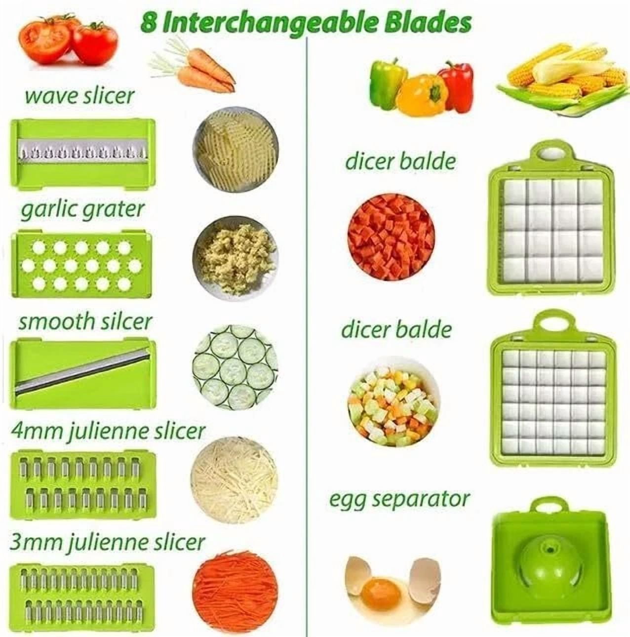 CRESTIN- Manual Hand Press Garlic Onion Vegetable Food Chopper Cutter Processor Dicer Us