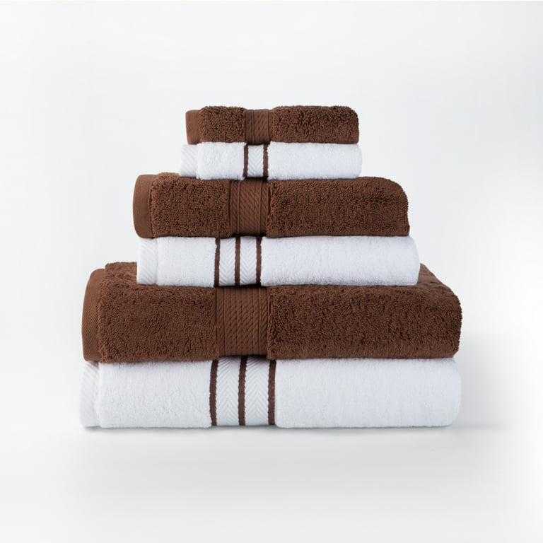 Superior 900GSM Egyptian Cotton 2-Piece Bath Towel Set Chocolate
