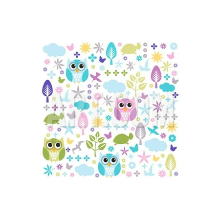 seamless colorful owl pattern