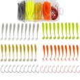 thumbnail image 2 of Naiovety 60 uds., cebos artificiales, señuelos falsos, aparejos de pesca antiimpacto, resistentes a los golpes, impermeables, multicolor con gancho Pescar 5cm Naiovety OD021013-02, 2 of 6