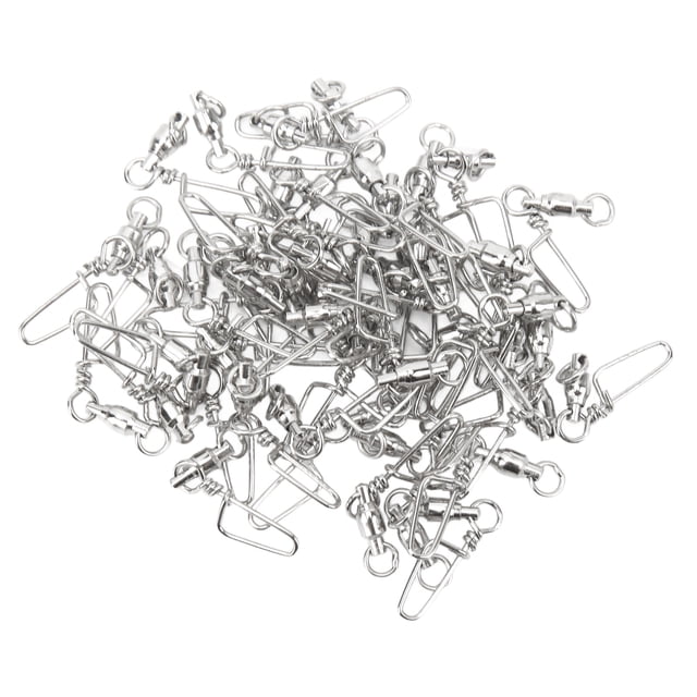 Snap Swivels de Pesca, Corrosión Resistente Al Rodamiento de Bolas Swivels Establecer 50 piezas livianas para la costa