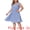 Blue, variant on DARING DIVA Plus Size Square Neck Ruffle Short Sleeve Midi Dress 1X Green