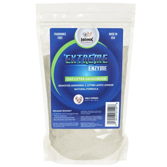 Extreme Enzyme Cat Litter Odor Eliminator, 3 lbs. Triple Action deodorizing powder with enzymes and ammonia removers