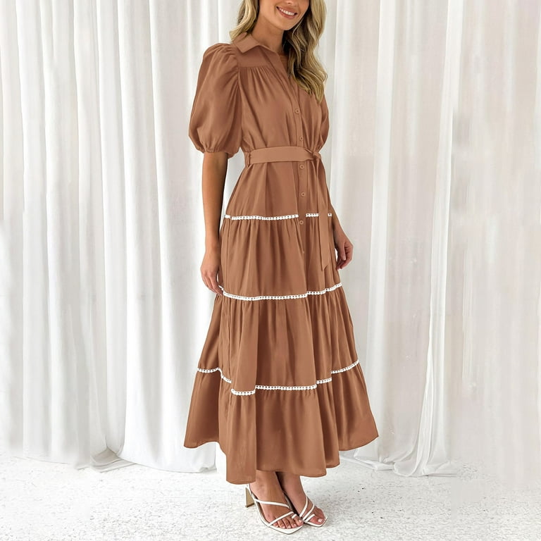 Blue long sleeves spring shirt dress women 4858 Blue long sleeves spring shirt dress women 4858
