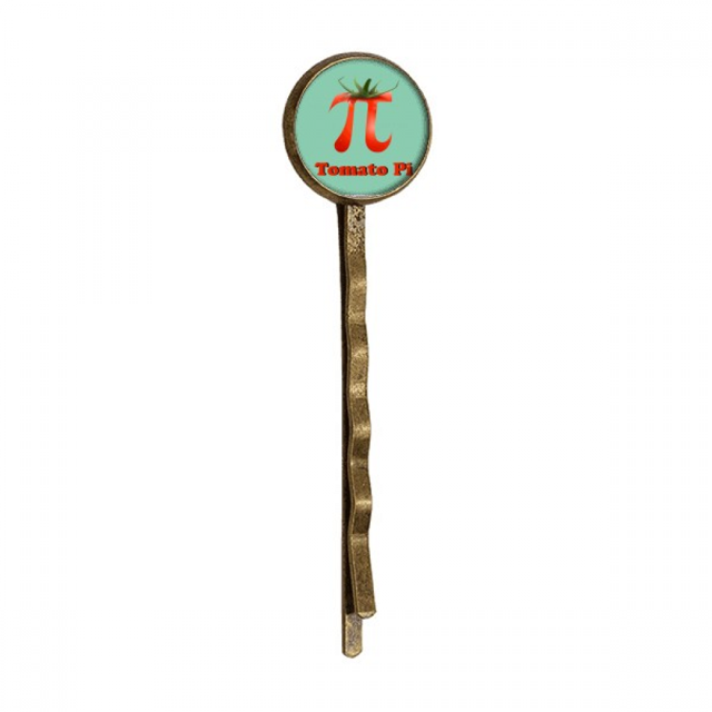 Calculating Mathematical Pi Tomato Retro Metal Hair Bobby Pin Headwear