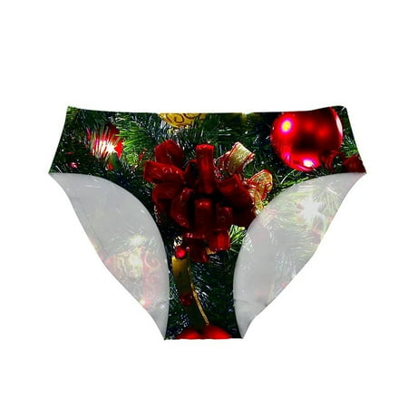 

Women s Christmas Printed Underwear Briefs Lce Silk Casual Comfortable Underwear Women s Underwear briefs for women womens underwear briefs for women