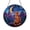 Acrylic 3.5 Inch, variant on Cat Glass Window Panel with Night Sky Scene, Whimsical Feline Art, Decorative Light Catching Glass Accent for Home Window