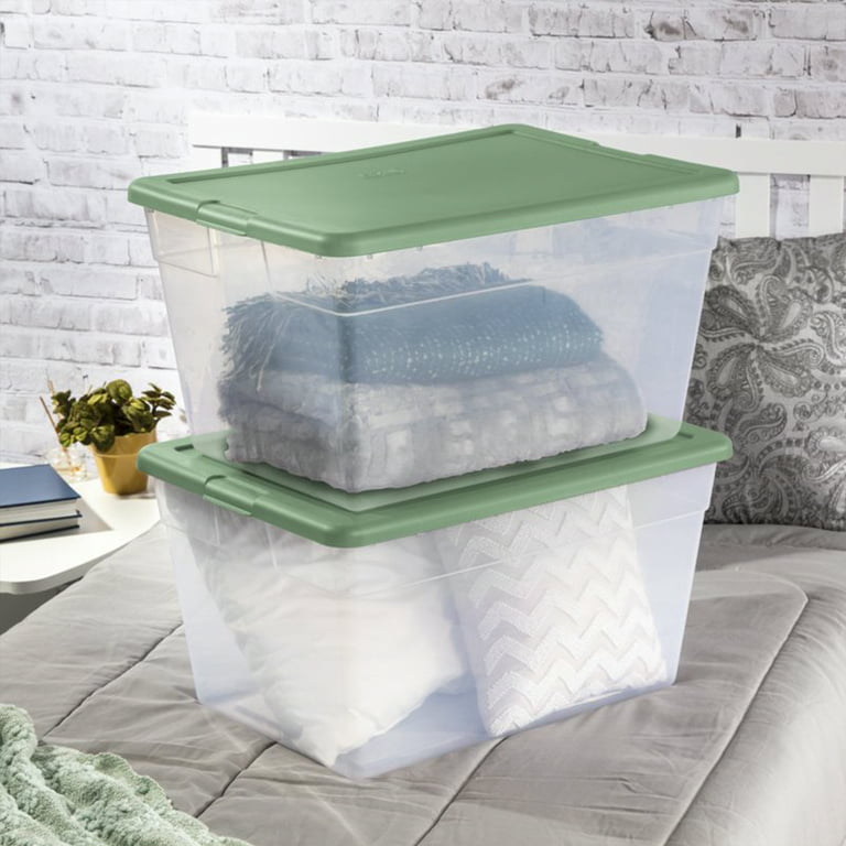 Sterilite 56 Quart Plastic Stackable Storage Container Tote, Crisp Green, 8  Pack, 1 Piece - Fry's Food Stores