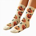 thumbnail image 2 of NOLDARES Halloween Socks for Women Girls, 1 Pairs Ghosts Print, Colorful Pattern Novelty Cute(Z189-Yellow), 2 of 4