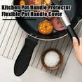 thumbnail image 4 of Sioweci Silicone Pot Handle Cover Heat Resistant Potholder for Cast Iron Skillet Flexible Rubber Sleeve Protects Hands from Burns Hangable Kitchen Accessory for Pans Griddles Black, 4 of 13