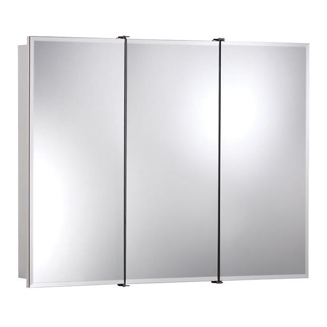 Jensen 755288 36 x 28 in. 3 Door Ashland Frameless Beveled Edge Wood