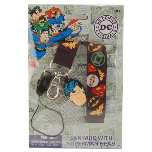DC Comic Heroes Lanyard with PVC Dangle