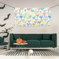 thumbnail image 2 of Pofeuu Hand Drawn Colored Hearts Print Colorful Yard Festival Banner Sign Party Outdoor & Indoor Party Decoration Banne Festival Yard Sign-Small, 2 of 8