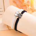 thumbnail image 4 of Set de pulseras Mealguet Puzzle en forma de corazón de acero inoxidable trenzado, 4 of 7