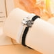thumbnail image 4 of Set de pulseras Mealguet Puzzle en forma de corazón de acero inoxidable trenzado, 4 of 7